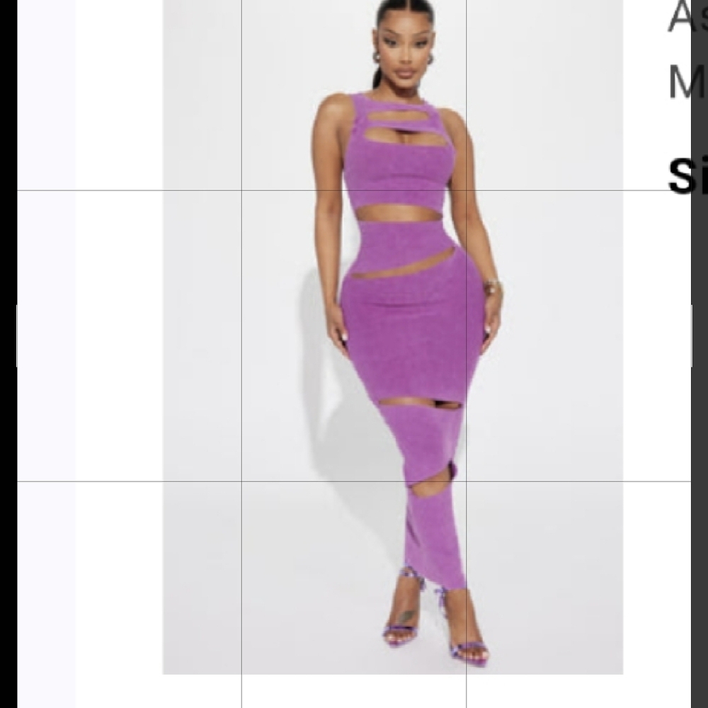 Fashion Nova Vibrant Purple Skirt Set